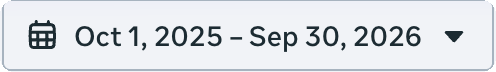 Oct 1, 2025 to Sep 30, 2026